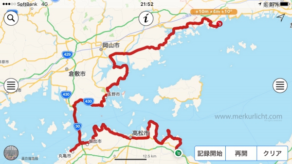日本一周-15日目-ルート